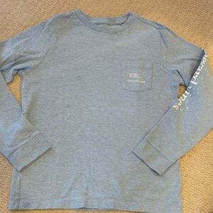 Vineyard Vines Kids Light Blue Long Sleeve Hanukkah Tee